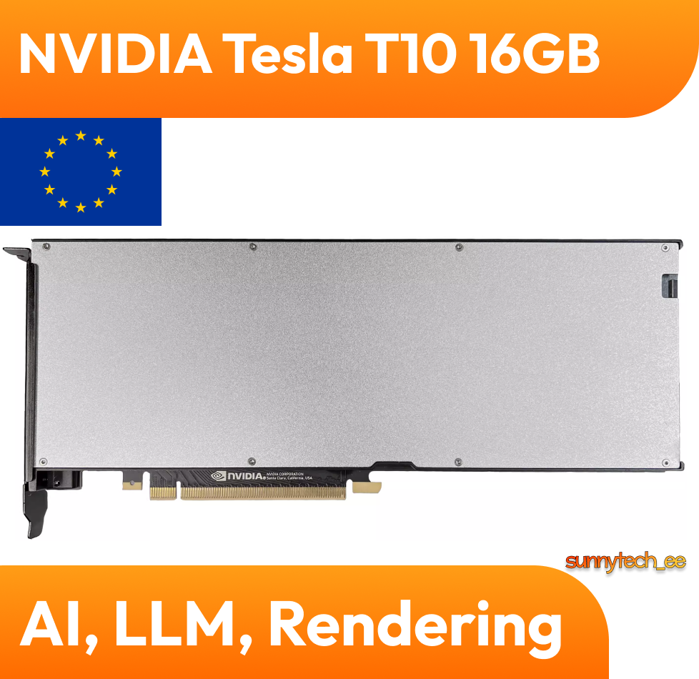 NVIDIA Tesla T10 16GB GPU GDDR6 - 699-2G150-0215-505 K AI LLM GPU