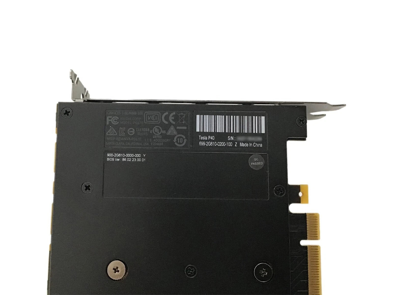 NVIDIA Tesla P40 24GB PCIE GPU AI ML DL 699-1G610-0300-100